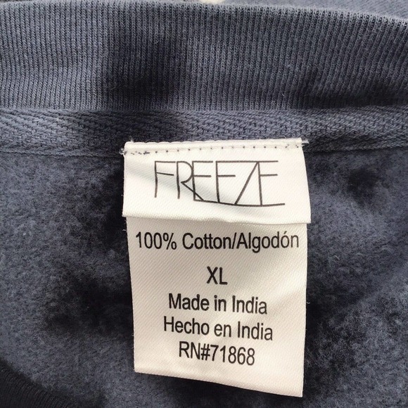 Freeze Womens Cropped Sweatshirt Gray Black Tie Dye Waiting For The Weekend XL - Picture 6 of 12